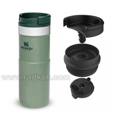 ماگ مسافرتی 470 میلی لیتری استنلی کلاسیک مدل stanley classic neverleak travel mug 0.47 L رنگ سبز