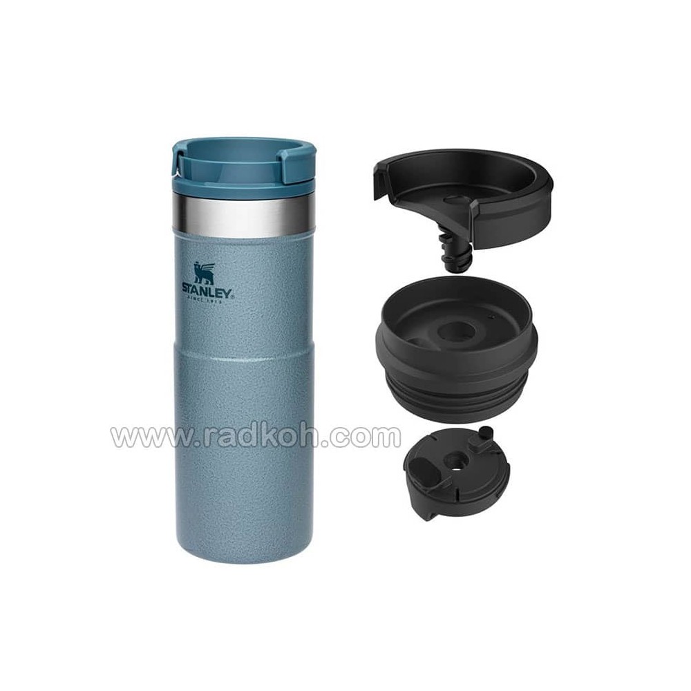 ماگ مسافرتی 470 میلی لیتری استنلی کلاسیک مدل stanley classic neverleak travel mug 0.47 L رنگ آبی