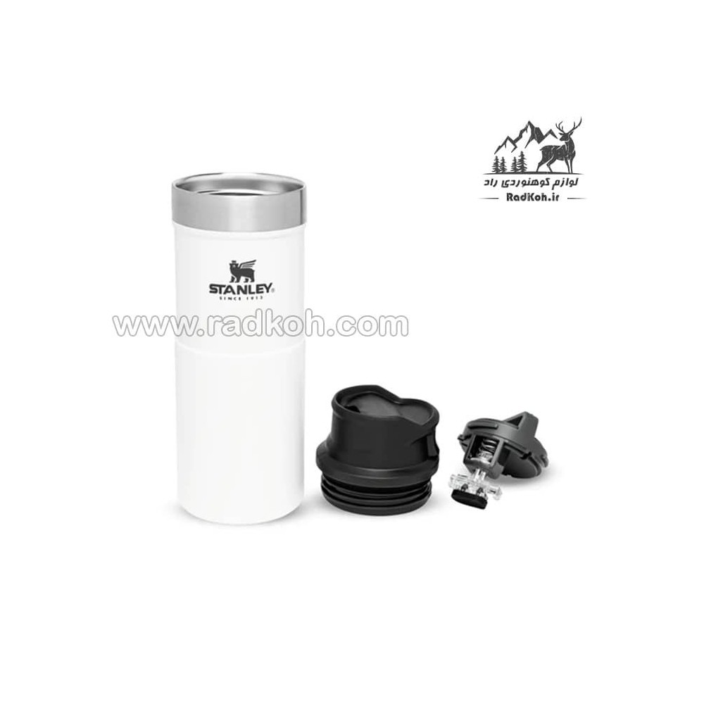 ماگ تریجر اکشن 350 میلی لیتری استنلی کلاسیک مدل stanley Classic Triggr Action Mug .35 L رنگ سفید