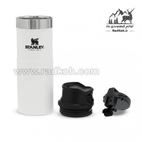 ماگ تریجر اکشن 470 میلی لیتری استنلی کلاسیک مدل stanley Triggr Action Mug 0.47 L رنگ سفید