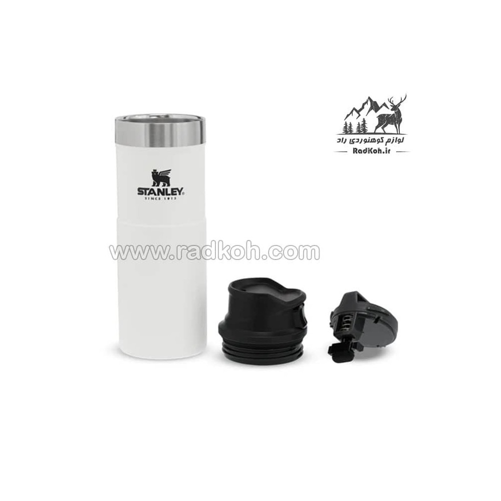 ماگ تریجر اکشن 470 میلی لیتری استنلی کلاسیک مدل stanley Triggr Action Mug 0.47 L رنگ سفید