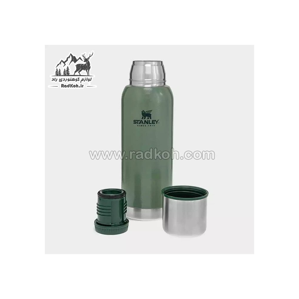 فلاسک بدنه وکیوم 1 لیتری استنلی  مدل stanley Vacuum Bottle 1.0L رنگ سبز