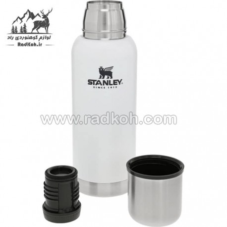 فلاسک بدنه وکیوم 1 لیتری استنلی  مدل stanley Vacuum Bottle 1.0L رنگ سفید