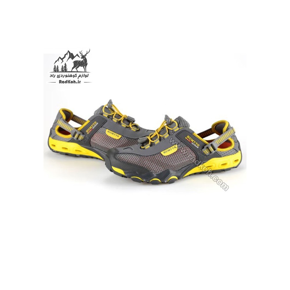 کفش رانینگ مردانه هومتو مدل humtto HT1605-2 رنگ خاکستری/زرد