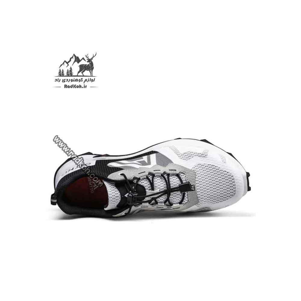 کفش دویدن مردانه هامتو مدل 110378A-1 رنگ سفید مشکی
