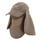 کلاه آفتابی سه تیکه اسنوهاک مدل Neck-Protection کد S3 رنگ خاکی