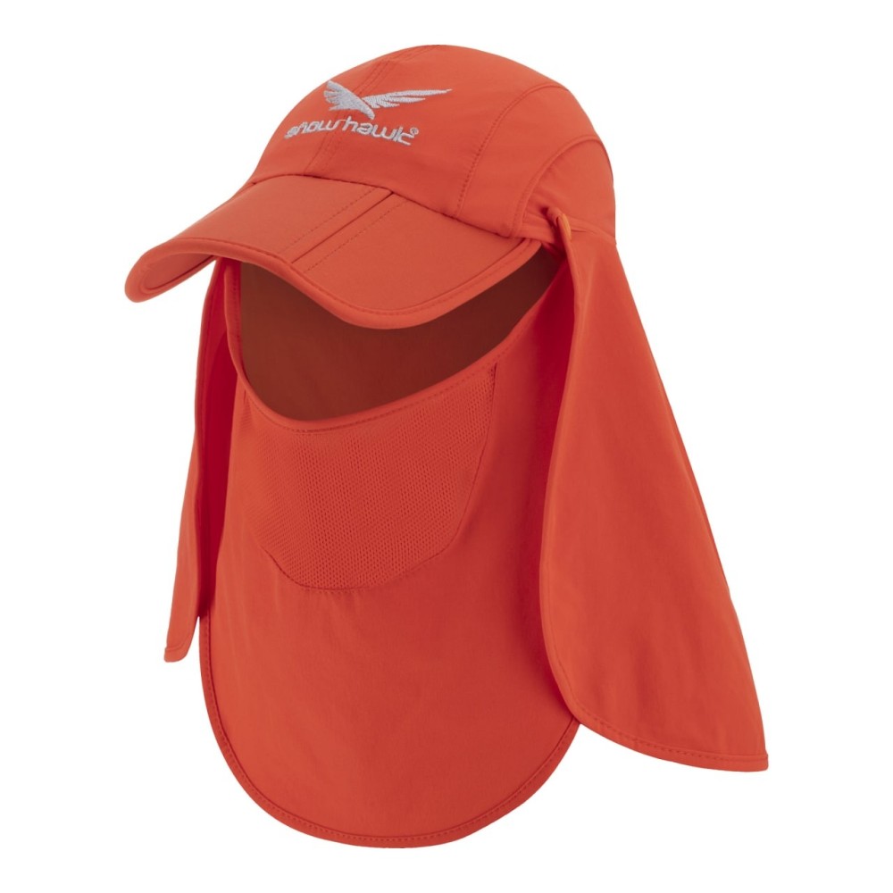 کلاه آفتابی سه تیکه اسنوهاک مدل Neck-Protection کد S3 رنگ مرجانی