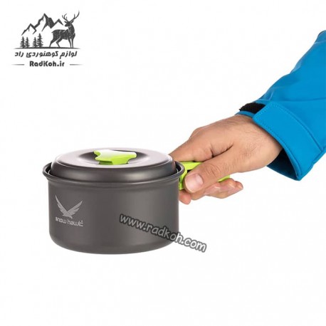 ست ظروف طبیعت گردی تک نفره اسنوهاک مدل SN-T 222 رنگ سبز