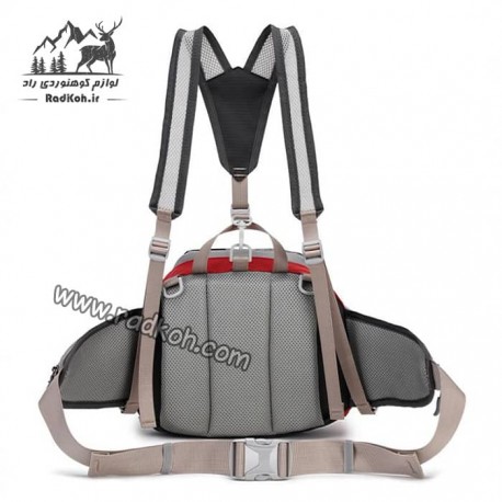 کیف کمری کوله شو راحتی اسنوهاک کد 6077 رنگ طوسی/قرمز