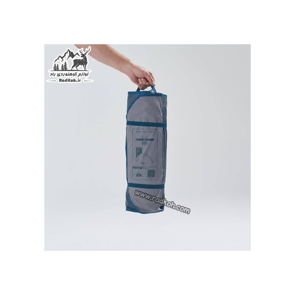چادر طبیعت گردی 3 نفره کچوا(QUECHUA) رنگ خاکستری