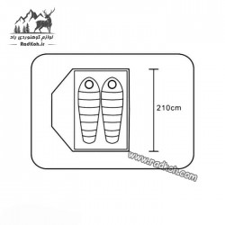 چادر دونفره کایلاس مدل kt30036 رنگ سبز