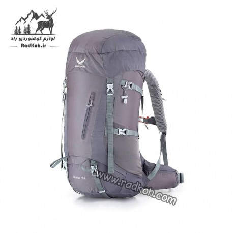 کوله پشتی کوهنوردی 36 لیتری snowhawk Sirwan KA-9956 رنگ خاکستری