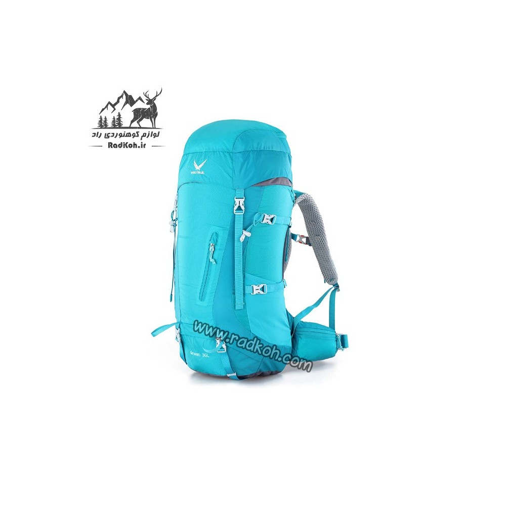 کوله پشتی کوهنوردی 36 لیتری snowhawk Sirwan KA-9956 رنگ سبزآبی