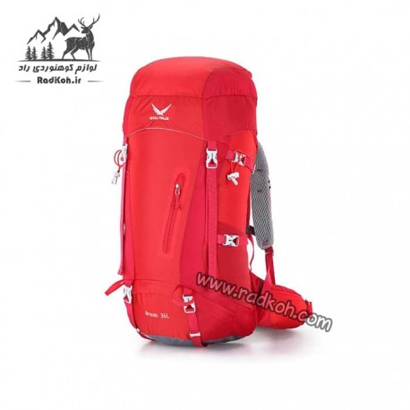 کوله پشتی کوهنوردی 36 لیتری snowhawk Sirwan KA-9956 رنگ قرمز