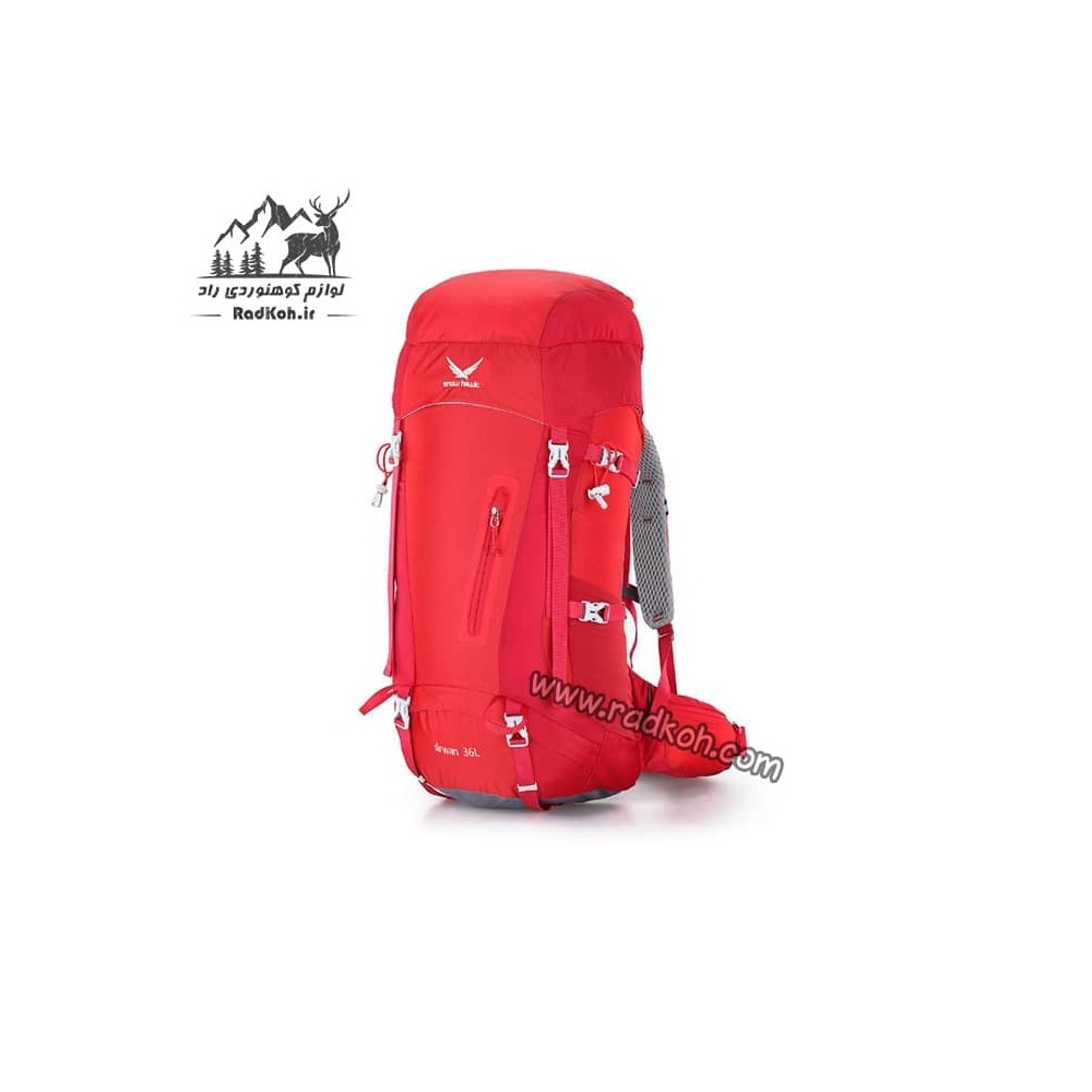کوله پشتی کوهنوردی 36 لیتری snowhawk Sirwan KA-9956 رنگ قرمز