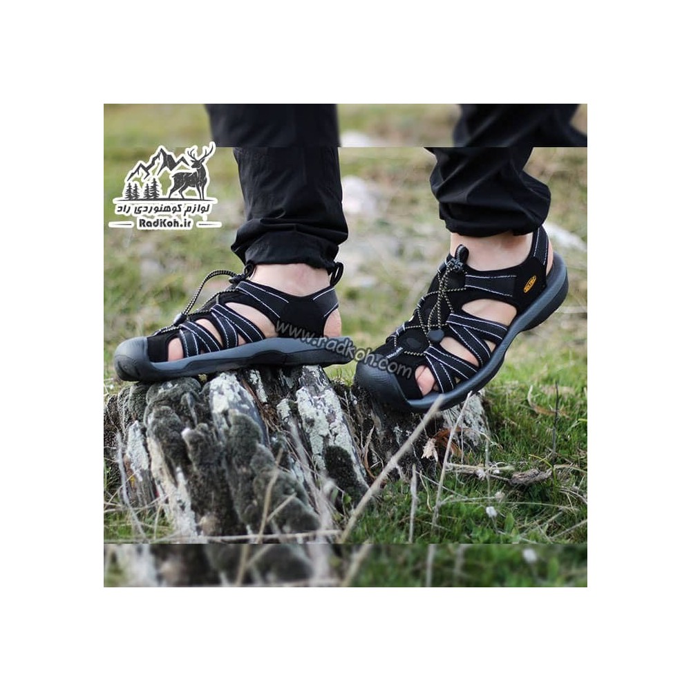 صندل پیاده روی جلو بسته مردانه کین مدل KN 1001 رنگ مشکی