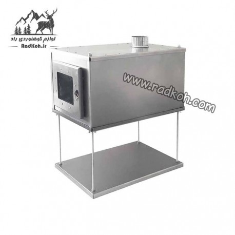 فایرباکس هیزمی داخل چادر سروکوه مدل TSFB01 رنگ نقره ای