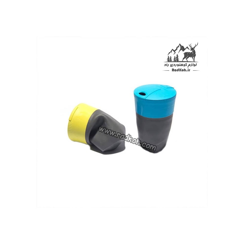 لیوان 2 نفره لایت مای فایر مدل pack up cup bio رنگ خاکستری/آبی