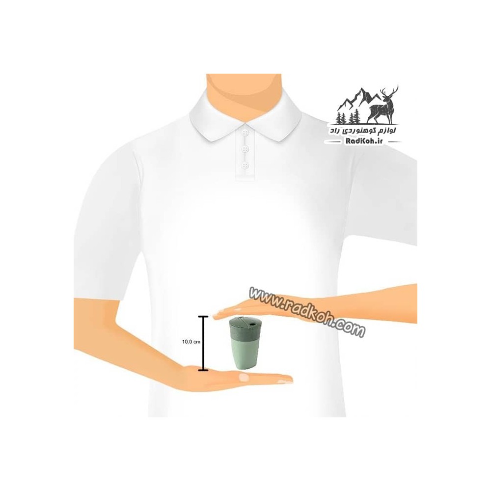 لیوان 2 نفره لایت مای فایر مدل pack up cup bio رنگ سبز