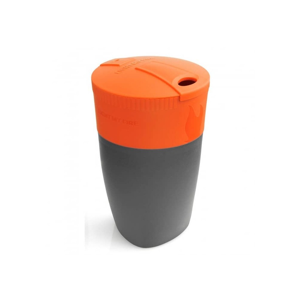 لیوان 2 نفره لایت مای فایر مدل pack up cup bio رنگ خاکستری/نارنجی