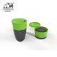 لیوان 2 نفره لایت مای فایر مدل pack up cup bio رنگ زرد/سرمه ای