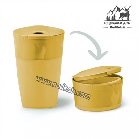 لیوان تاشو فله ای لایت مای فایر مدل pack up cup bio رنگ زرد
