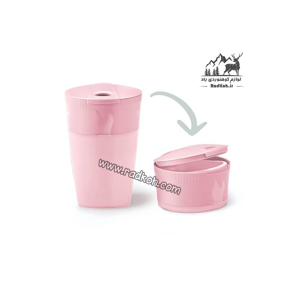 لیوان تاشو فله ای لایت مای فایر مدل pack up cup bio رنگ صورتی