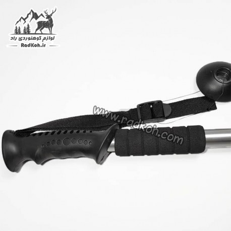 عصای کله گاوی رنگ مشکی/نقره ای