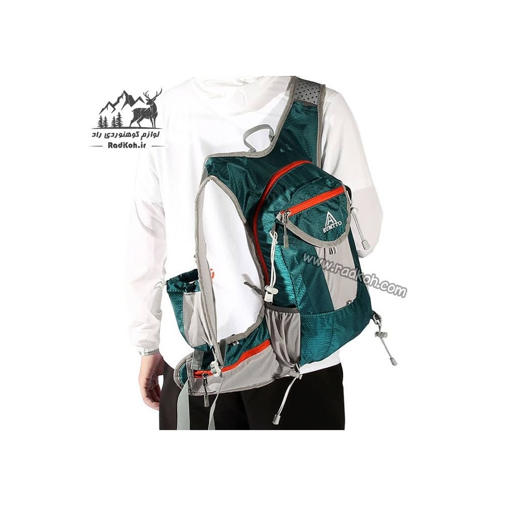 کوله دوچرخه سواری 18 لیتری هامتو مدل HB202105-2 رنگ سبز کله غازی