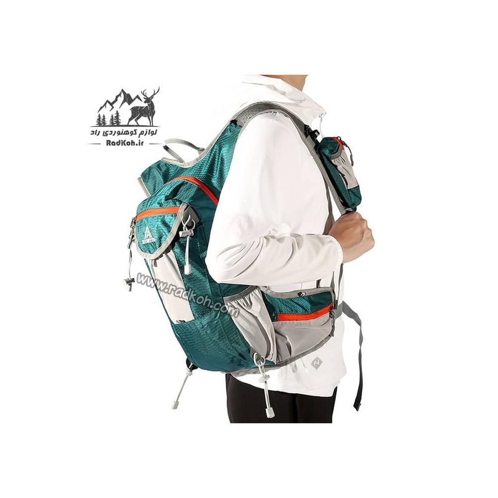 کوله دوچرخه سواری 18 لیتری هامتو مدل HB202105-2 رنگ سبز کله غازی