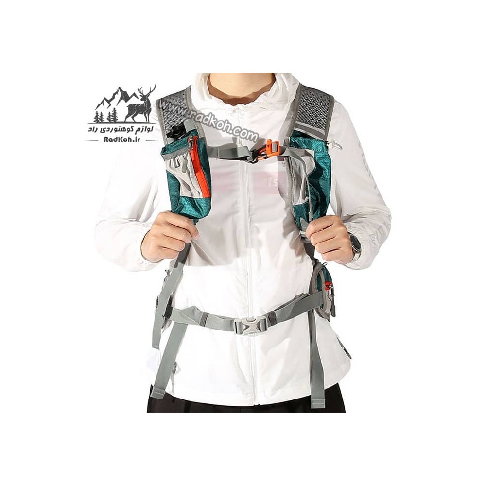 کوله دوچرخه سواری 18 لیتری هامتو مدل HB202105-2 رنگ سبز کله غازی