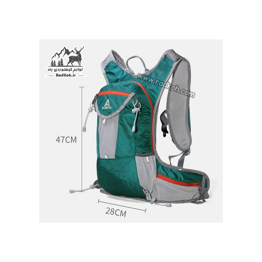 کوله دوچرخه سواری 18 لیتری هامتو مدل HB202105-2 رنگ سبز کله غازی