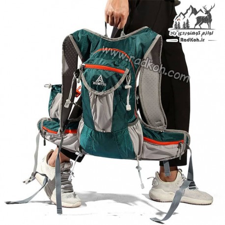 کوله دوچرخه سواری 18 لیتری هامتو مدل HB202105-2 رنگ سبز کله غازی