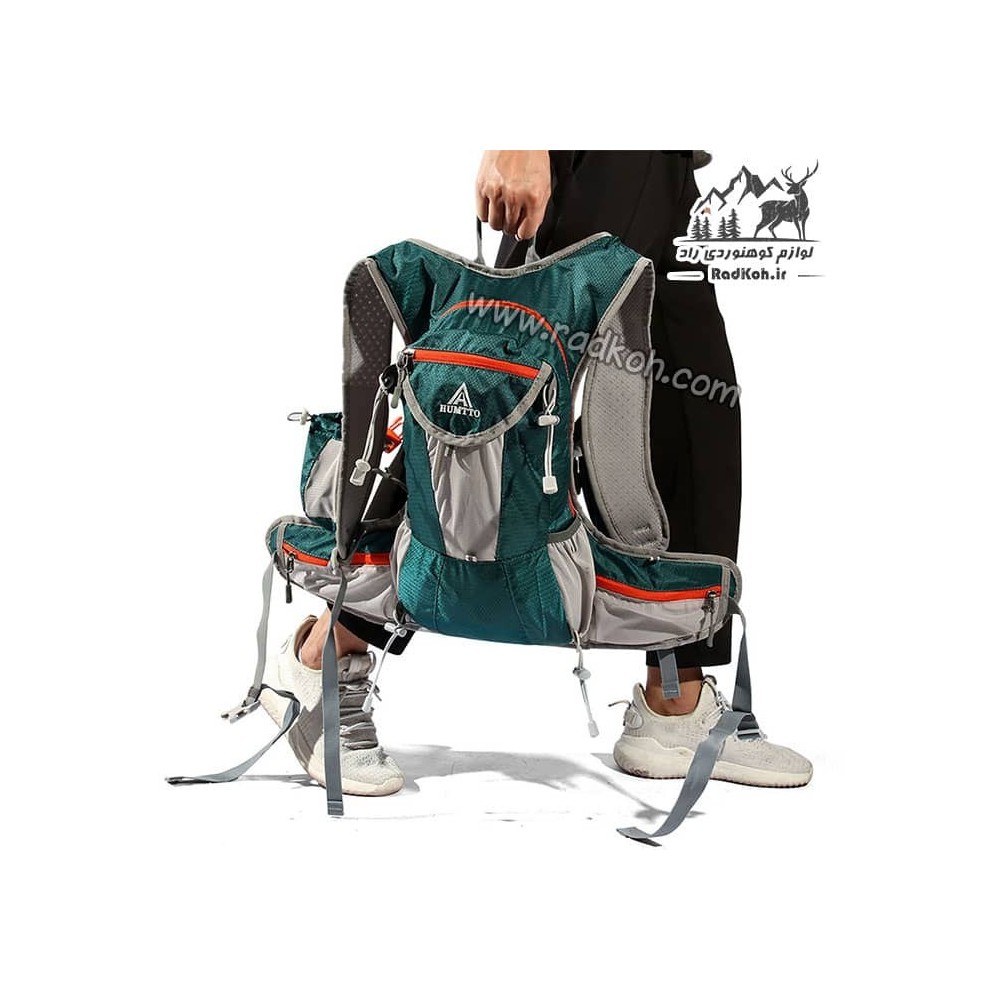 کوله دوچرخه سواری 18 لیتری هامتو مدل HB202105-2 رنگ سبز کله غازی
