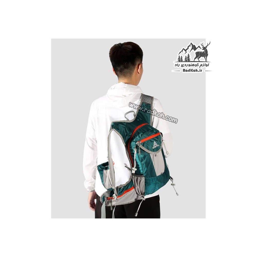 کوله دوچرخه سواری 18 لیتری هامتو مدل HB202105-2 رنگ سبز کله غازی