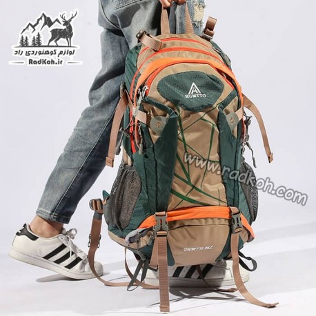 کوله پشتی جنگل نوردی 36 لیتری هامتو مدل HB202102-2 رنگ سبز کله غازی/خاکی	