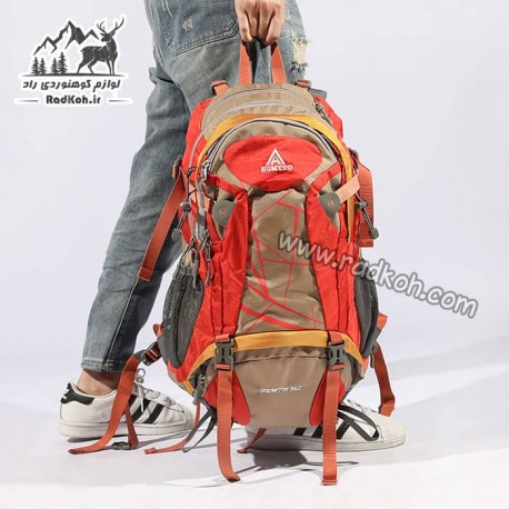 کوله پشتی طبیعت گردی 36 لیتری هامتو مدل HB202102-1 رنگ طوسی قرمز