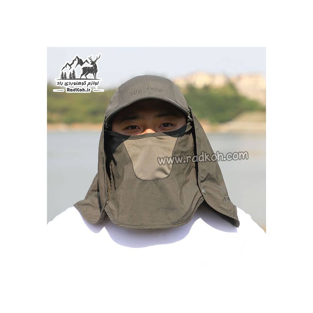 کلاه آفتابگیر سه تکه مردانه و زنانه هامتو مدل humtto HB202112-1 رنگ سبز تیره