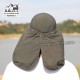 کلاه آفتابگیر سه تکه مردانه و زنانه هامتو مدل humtto HB202112-1 رنگ سبز تیره