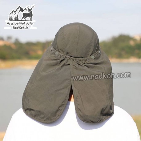 کلاه آفتابگیر سه تکه مردانه و زنانه هامتو مدل humtto HB202112-1 رنگ سبز تیره