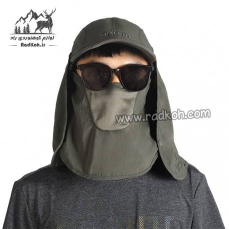 کلاه آفتابگیر سه تکه مردانه و زنانه هامتو مدل humtto HB202112-1 رنگ سبز تیره