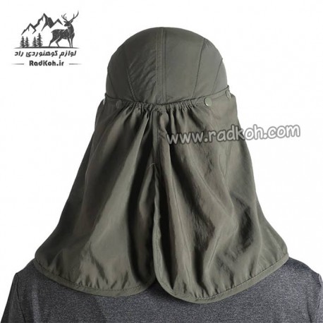 کلاه آفتابگیر سه تکه مردانه و زنانه هامتو مدل humtto HB202112-1 رنگ سبز تیره