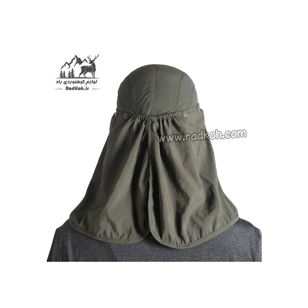 کلاه آفتابگیر سه تکه مردانه و زنانه هامتو مدل humtto HB202112-1 رنگ سبز تیره