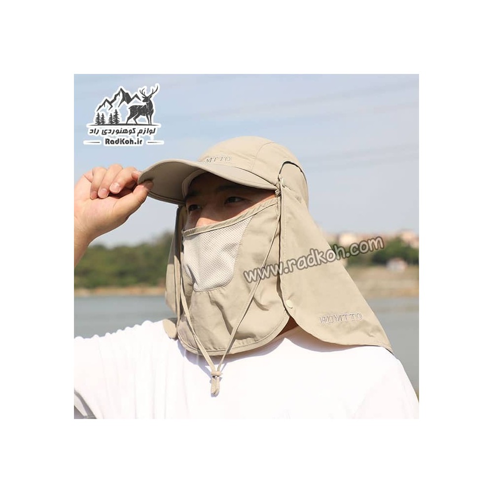 کلاه آفتابگیر سه تکه مردانه و زنانه هامتو مدل humtto HB202112-2 رنگ خاکی