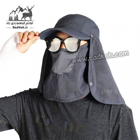 کلاه آفتابگیر سه تکه مردانه و زنانه هامتو مدل humtto HB202112-3 رنگ خاکستری تیره