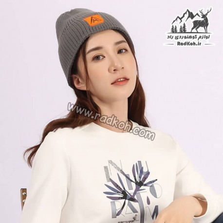 کلاه بافتنی مردانه و زنانه هامتو مدل humtto HB202121-2 رنگ خاکستری