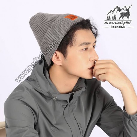 کلاه بافتنی مردانه و زنانه هامتو مدل humtto HB202121-2 رنگ خاکستری