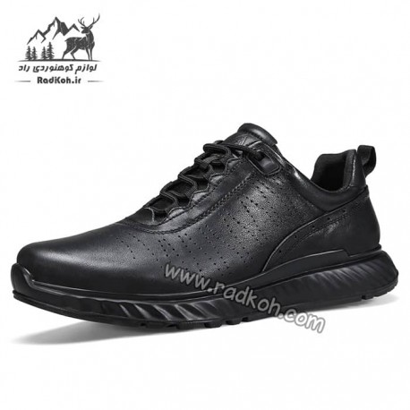 کفش پیاده روی چرمی مردانه هامتو مدل 330973A-1 رنگ مشکی