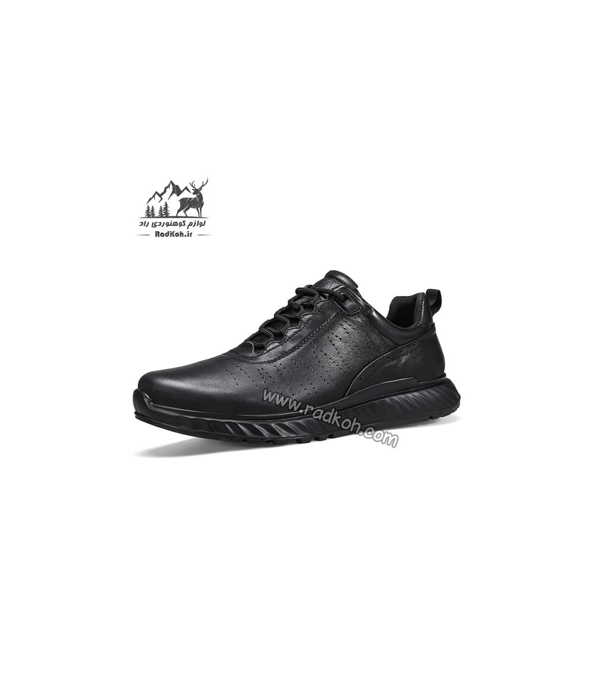 کفش پیاده روی چرمی مردانه هامتو مدل 330973A-1 رنگ مشکی