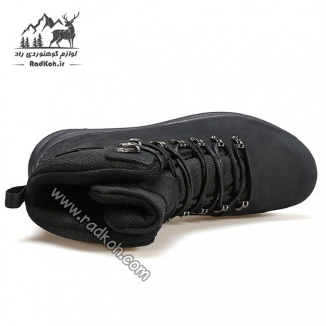 کفش طبیعت گردی ساقدار مردانه چرم هومتو مدل humtto 230133A-1 رنگ مشکی